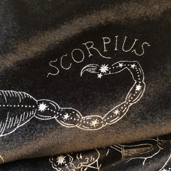 DISTURBIA Zodiac foil print velour tote bag - Picture 8 of 10